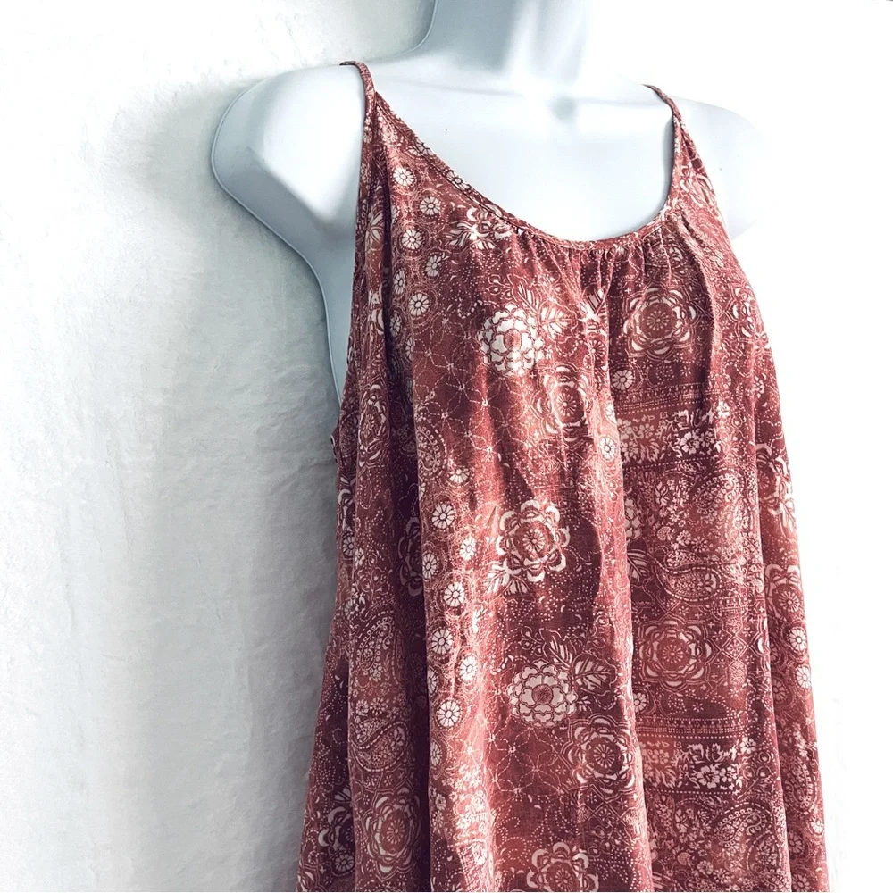 Bohemian Aztec Print Swing Spaghetti Strap Tank Top